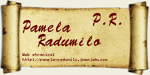 Pamela Radumilo vizit kartica